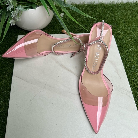 Stuart Weitzman
Glam 100 Strap Pumps Color: Pink/Clear size 9 new - Picture 16 of 16